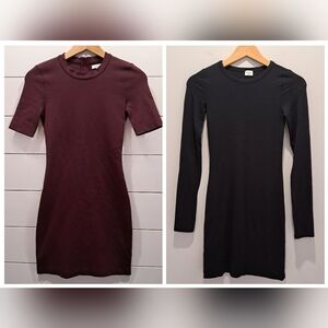 2 Aritzia Dresses Sunday Best Wilfred Free Bodycon Cleangirl Minimalist 0/XS